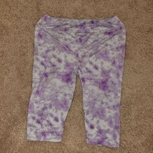 Purple tie dye leggings